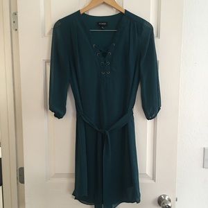 Flattering Teal dress  sz m